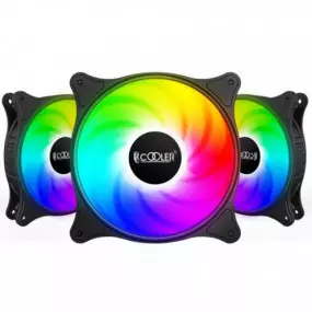 Вентилятор PCCooler FX 120 ARGB BK 3in1, 120x120x25мм, 4-pin, черный