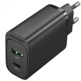 Мережевий зарядний пристрій Vention USB Type A + QC3.0 USB-C + QC4.0 (38W)