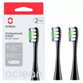 Насадка для зубної електрощітки Oclean P1C5 B02 Professional Clean Brush Head Black (2 шт)