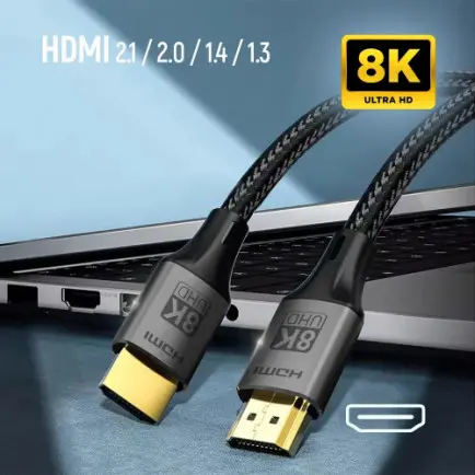 Кабель ColorWay HDMI-HDMI V2.1 8K 2м, Black (CW-CBHD088-BK)