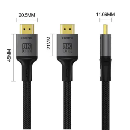 Кабель ColorWay HDMI-HDMI V2.1 8K 2м, Black (CW-CBHD088-BK)