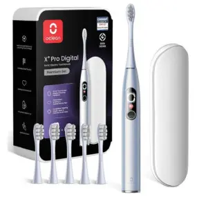 Умная зубная электрощетка Oclean X Plus Pro Digital Silver (6970810556179)