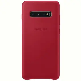 Чехол-накладка Samsung Leather Cover для Samsung Galaxy S10+ SM-G975 Red (EF-VG975LREGRU)