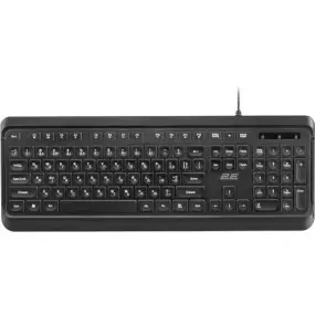 Клавиатура 2E KS120 White Backlight EN/UK Black (2E-KS120UB_UA)