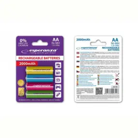 Акумулятор Esperanza Ni-MH AA/HR06 2000 mAh BL 4шт Mix