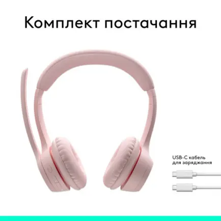 Bluetooth-гарнитура Logitech Zone 300 Wireless Rose (981-001412)