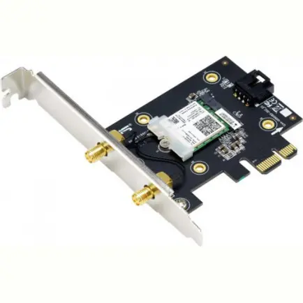 Беспроводной адаптер Asus PCE-AX1800 (WiFi6, AX1800, Bluetooth 5.2, WPA3, антенны: 2)