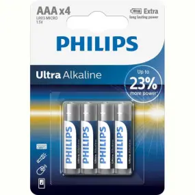 Батарейка Philips Ultra Alkaline AAA/LR03 BL 4 шт