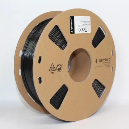 Філамент пластик Gembird для 3D-принтера 3DP-PETG 1.75 мм 1 кг, чорний (3DP-PETG1.75-01-BK)