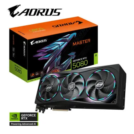 Видеокарта GF RTX 5080 16GB GDDR7 Aorus Master Gigabyte (GV-N5080AORUS M-16GD)
