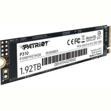 Накопитель SSD 1.92TB Patriot P310 M.2 2280 PCIe NVMe 3.0 x4 TLC (P310P192TM28)
