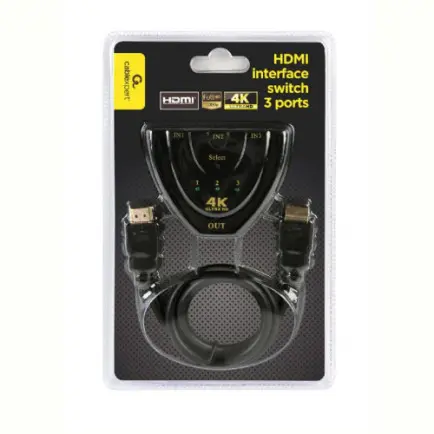 Переключатель HDMI-интерфейса Cablexpert HDMI - 3хHDMI V 1.4 (M/F)