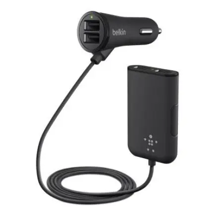 Автомобильное зарядное устройство Belkin Road Rockstar USB Charger (2 USB x 2.4A + 2 USB x 1.2A)