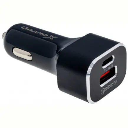 Автомобильное зарядное устройство Grand-X (1хTypeC, 1хUSB3.1)