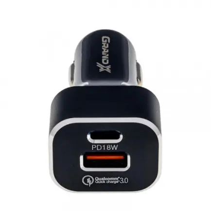 Автомобильное зарядное устройство Grand-X (1хTypeC, 1хUSB3.1)