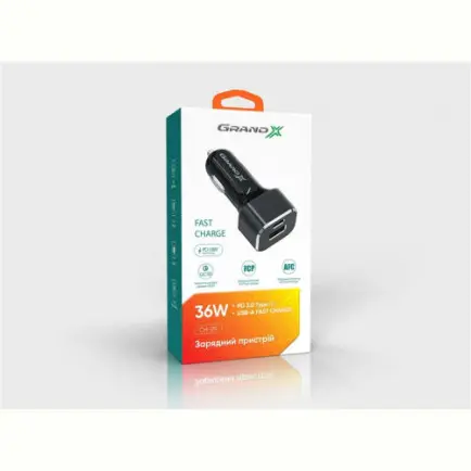 Автомобильное зарядное устройство Grand-X (1хTypeC, 1хUSB3.1)