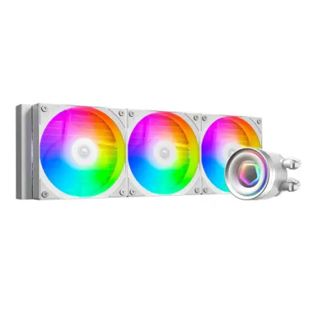 Система водяного охлаждения ID-Cooling FX360 INF White, Intel: 1851/1700/1200/1151/1150/1155/1156, AMD: АМ5/АМ4, 396х120х27 мм, 3-pin ARGB/4-pin PWM