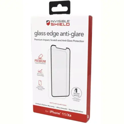 Захисне скло Zagg InvisibleShield Glass Edge Anti-Glare для Apple iPhone XR/11 Black (200104111)