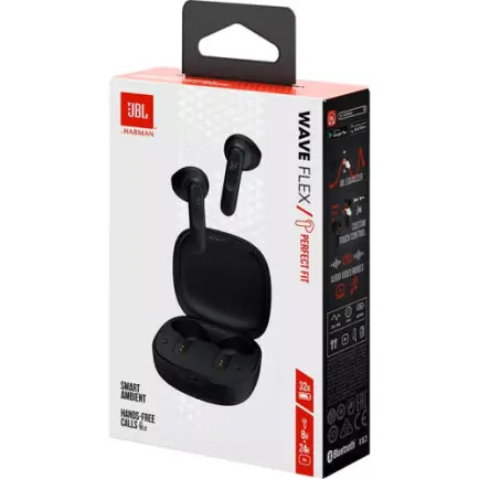 Bluetooth-гарнитура JBL Wave Flex Black (JBLWFLEXBLK)