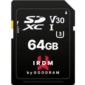 Карта памяти SDXC  64GB UHS-I/U3 Class 10 Goodram IRDM S3A0 R100/W40MB/s (IR-S3A0-0640R12)