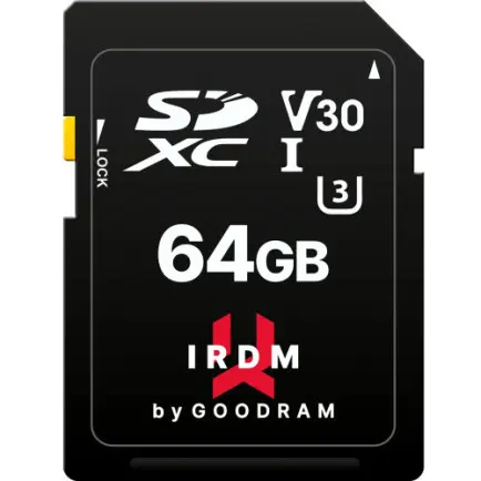 Карта памяти SDXC  64GB UHS-I/U3 Class 10 Goodram IRDM S3A0 R100/W40MB/s (IR-S3A0-0640R12)