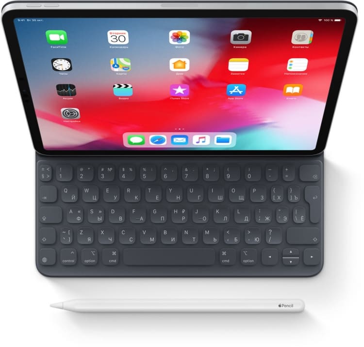 Планшет iPad Pro з клавіатурою та стилусом